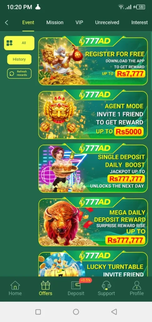 Invite and make money with 777AD 