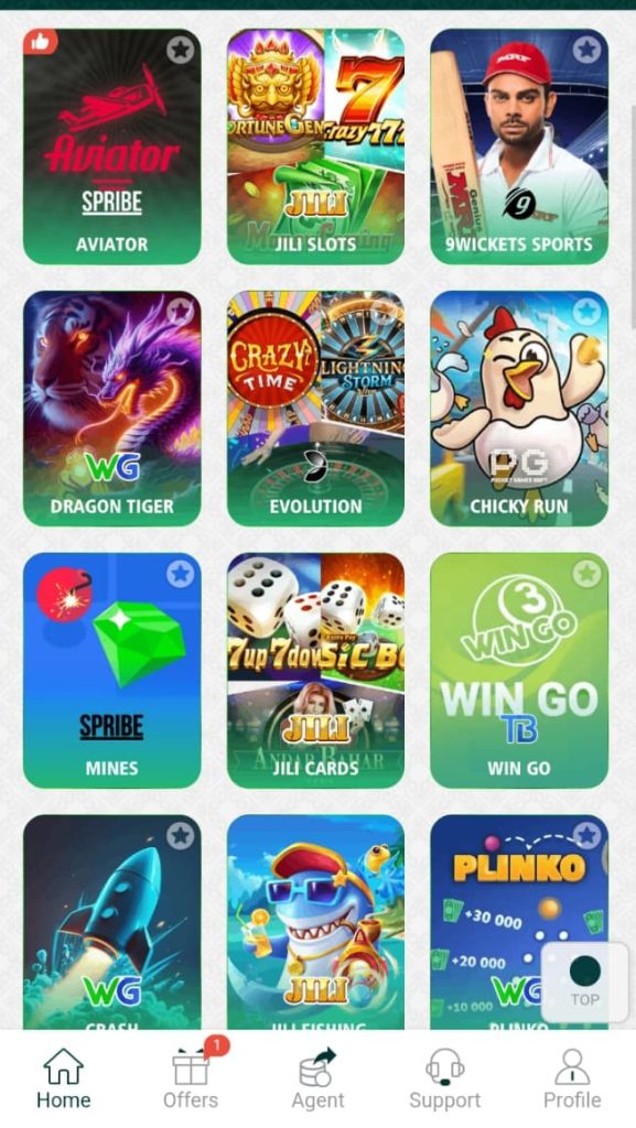 Games Available in Seven.Game APK