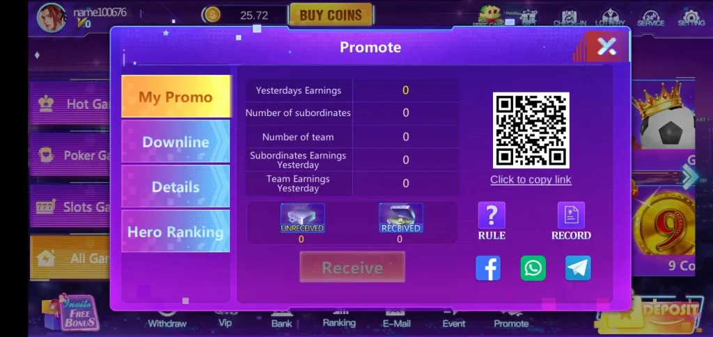 Referral Program in Slots 786