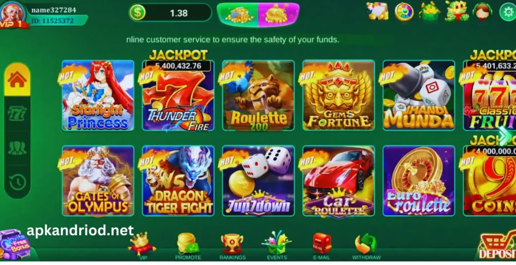 Multiple Slots of WT777 Game