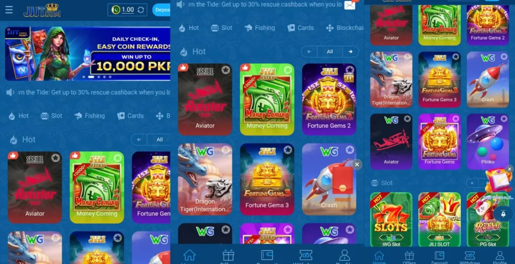 Variety of Games in JJJT APK