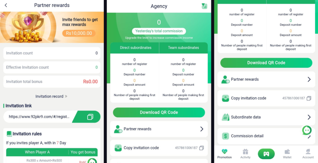 92 PKR Game Refer and Earn Program