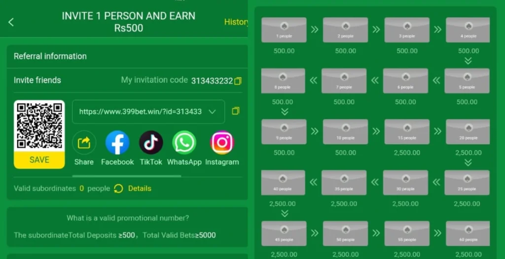 Referral Program in 399BET Game