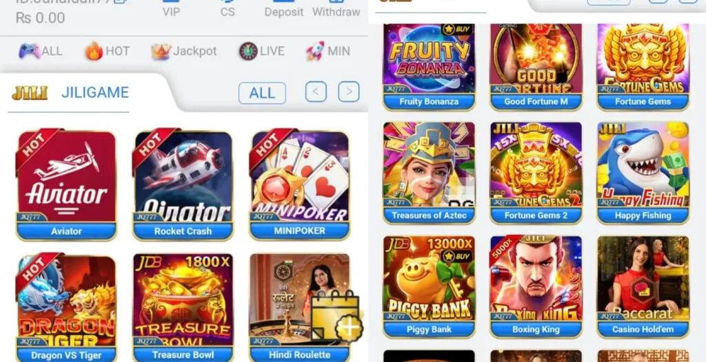 Popular Games in JQ777 Game