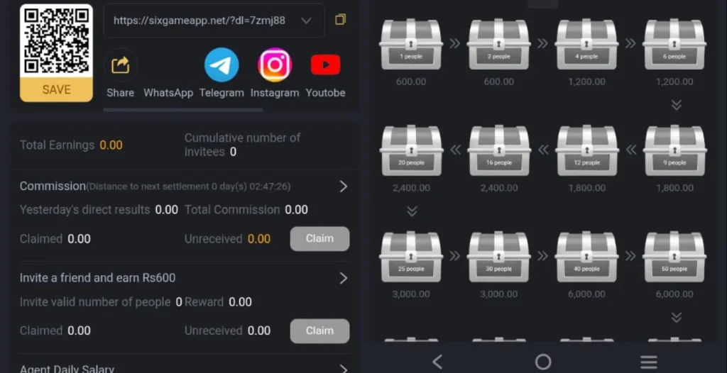 six game referral program