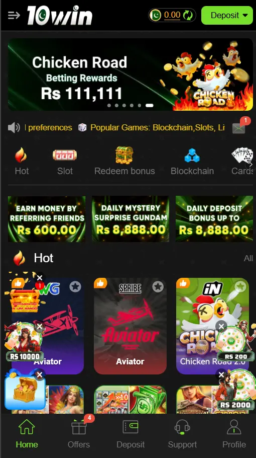 10Win Game Dashboard