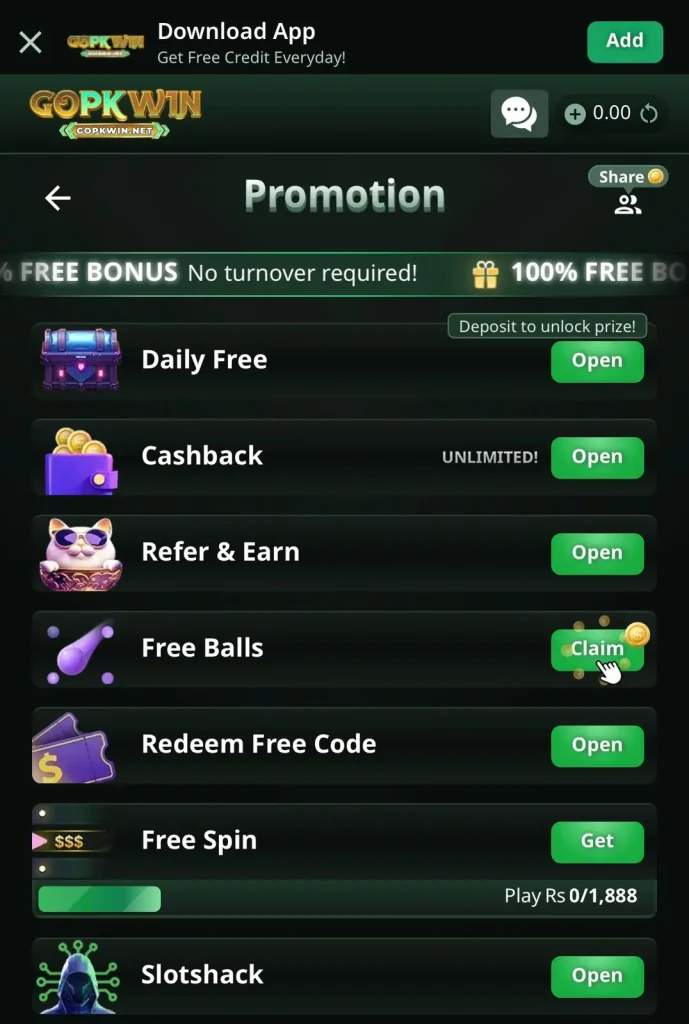 GoPKWin Game App Rewards